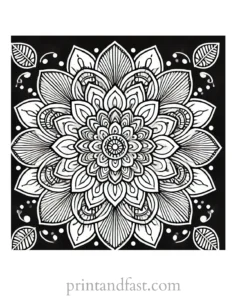 mandala coloring page minimal14