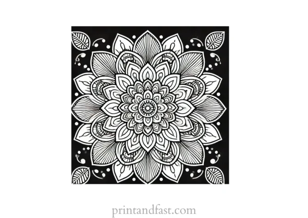 mandala coloring page minimal14