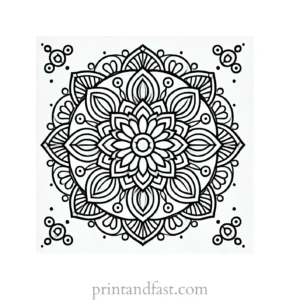 mandala coloring page minimal15