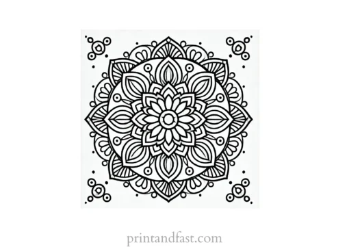 mandala coloring page minimal15