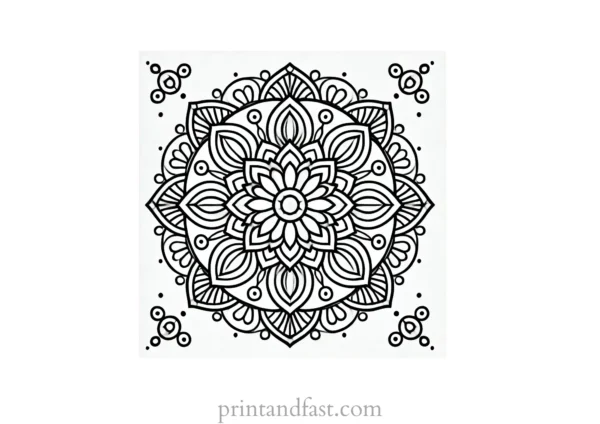 mandala coloring page minimal15