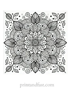 mandala coloring page minimal16