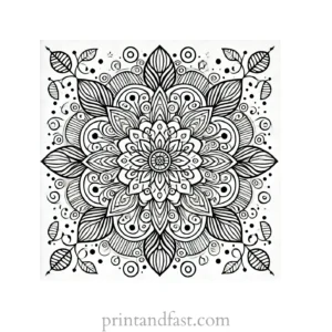 mandala coloring page minimal16