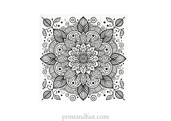 mandala coloring page minimal16