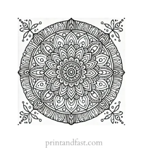 mandala coloring page minimal17