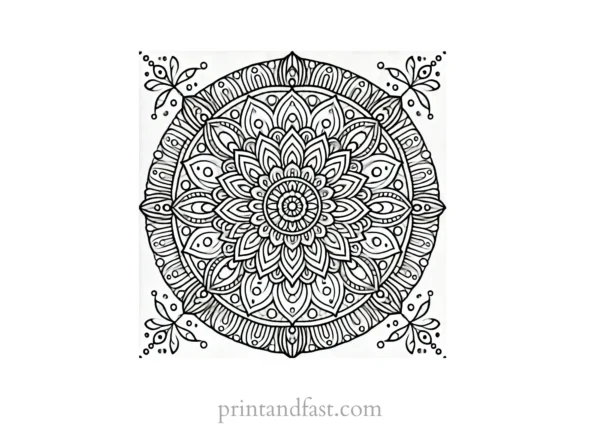 mandala coloring page minimal17