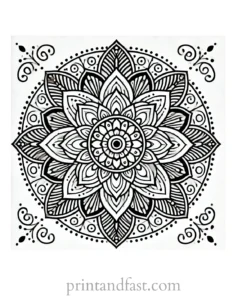 mandala coloring page minimal18