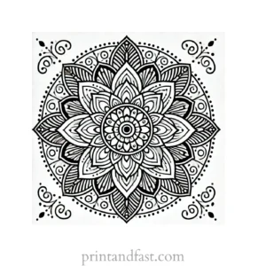 mandala coloring page minimal18