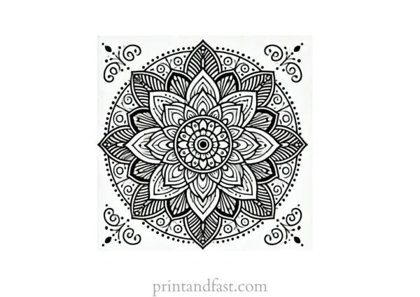 mandala coloring page minimal18