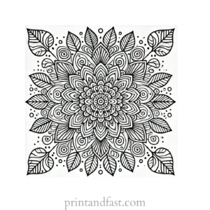 mandala coloring page minimal19