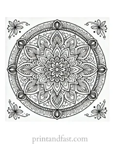 mandala coloring page minimal2