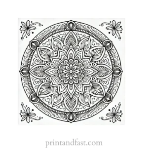 mandala coloring page minimal2