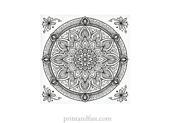 mandala coloring page minimal2