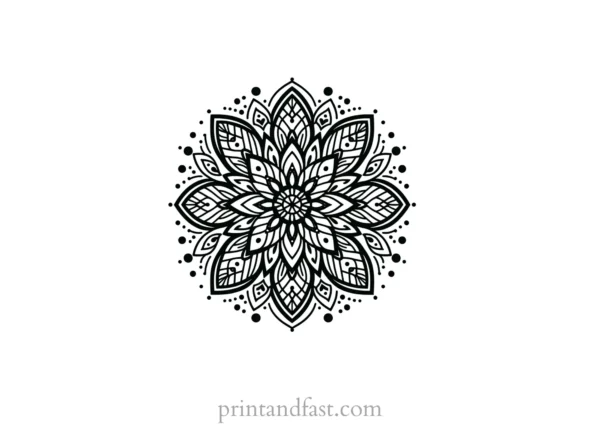 mandala coloring page minimal20