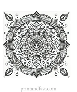 mandala coloring page minimal21