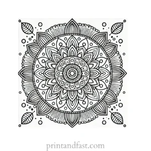 mandala coloring page minimal21