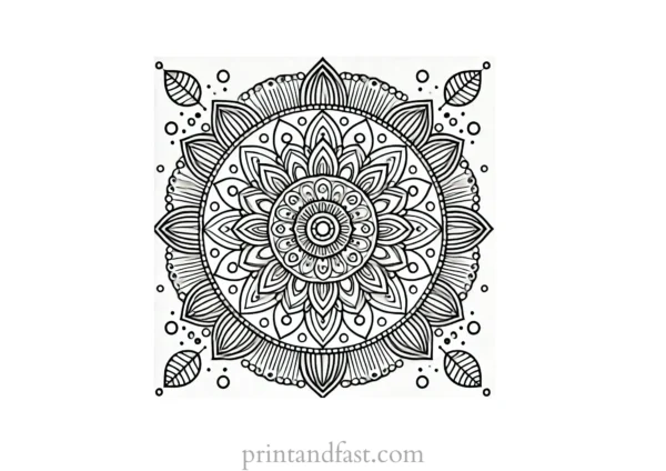 mandala coloring page minimal21