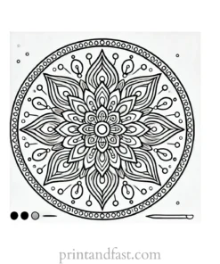 mandala coloring page minimal22