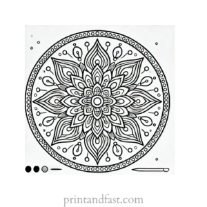 mandala coloring page minimal22