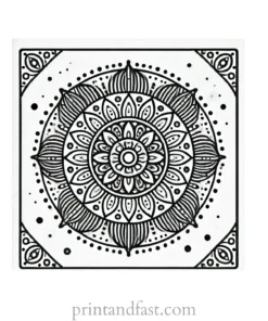 mandala coloring page minimal23