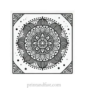 mandala coloring page minimal23