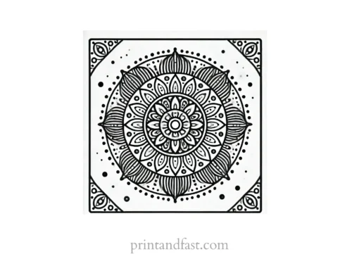 mandala coloring page minimal23