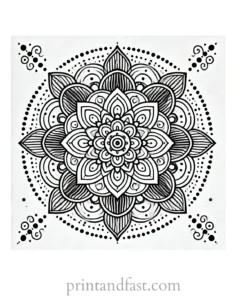 mandala coloring page minimal24