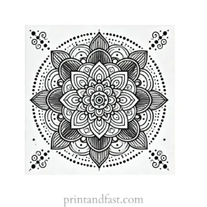 mandala coloring page minimal24