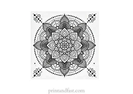 mandala coloring page minimal24