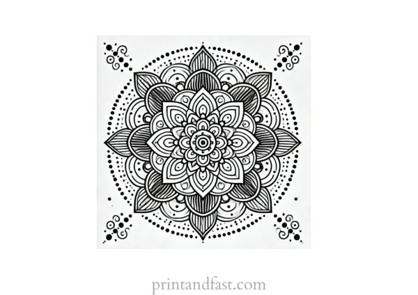 mandala coloring page minimal24