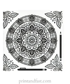 mandala coloring page minimal25