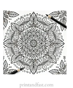 mandala coloring page minimal26