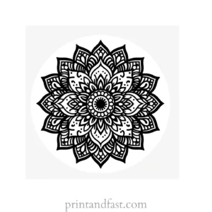 mandala coloring page minimal27