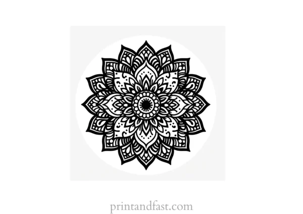 mandala coloring page minimal27