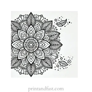 mandala coloring page minimal29