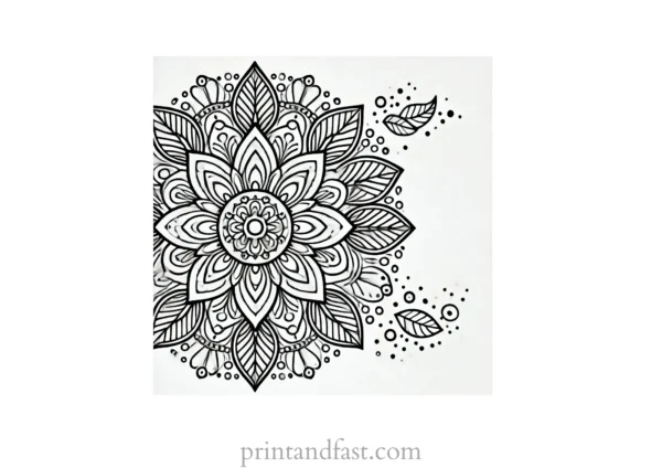 mandala coloring page minimal29