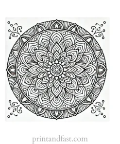 mandala coloring page minimal3