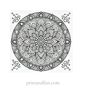 mandala coloring page minimal3