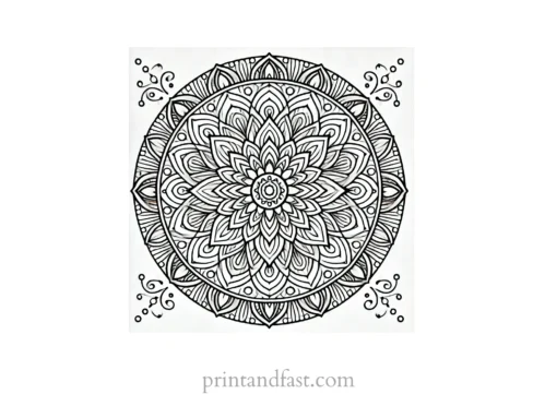 mandala coloring page minimal3