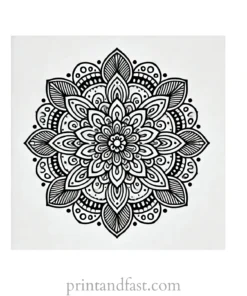 mandala coloring page minimal31