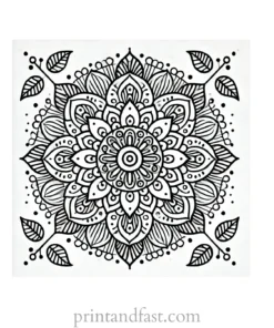 mandala coloring page minimal32