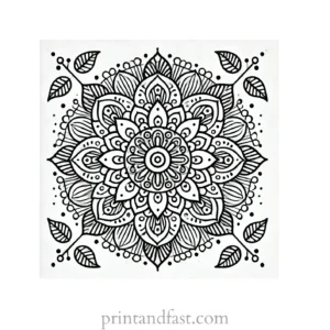 mandala coloring page minimal32