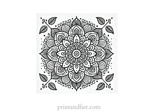 mandala coloring page minimal32