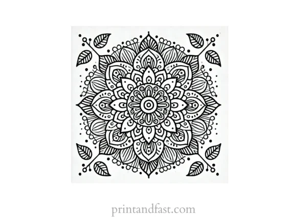 mandala coloring page minimal32