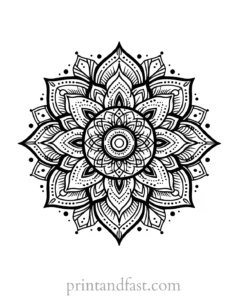 mandala coloring page minimal33