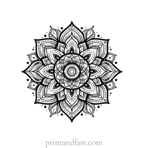 mandala coloring page minimal33