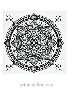 mandala coloring page minimal34