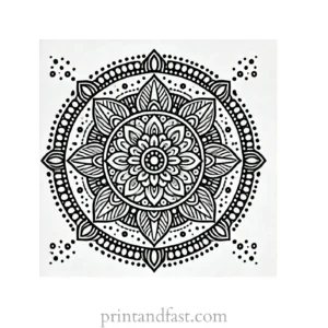 mandala coloring page minimal34