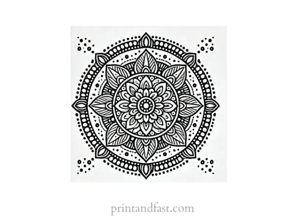 mandala coloring page minimal34