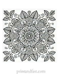 mandala coloring page minimal35